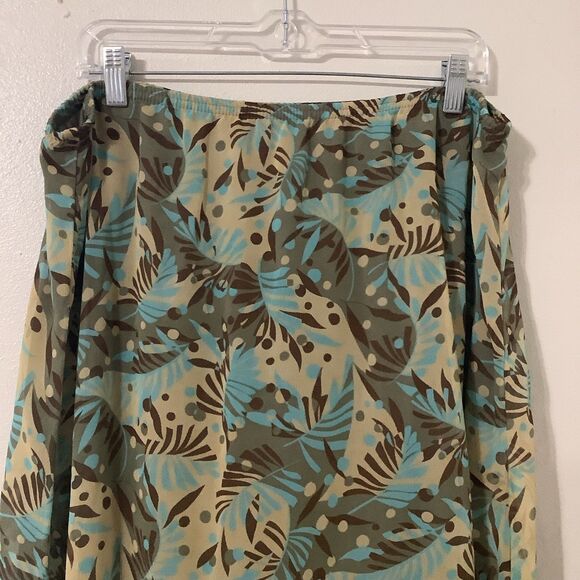 Vintage Y2K Earthy Boho Hippie Festival Tropical Summer Fairy Midi Skirt Sz 16 - Picture 2 of 10